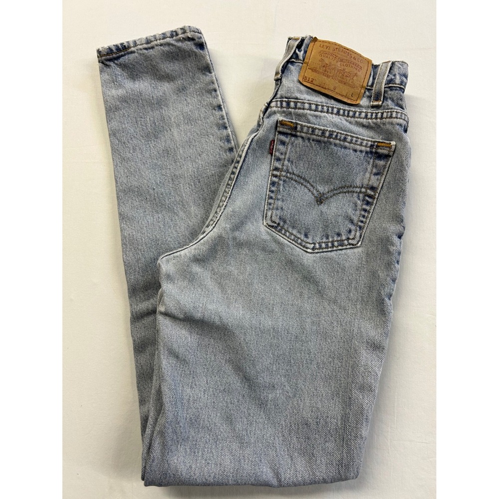 Vintage 90s Levi's 512 Slim Tapered Jeans Womens 7 Long USA Made Cotton